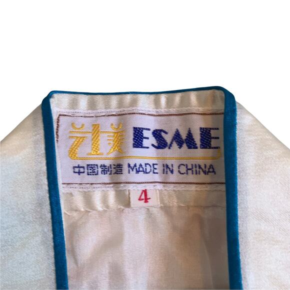 Vintage Satin Authentic Original Oriental Child’s 2 Piece Outfit Embroidered - Picture 7 of 12